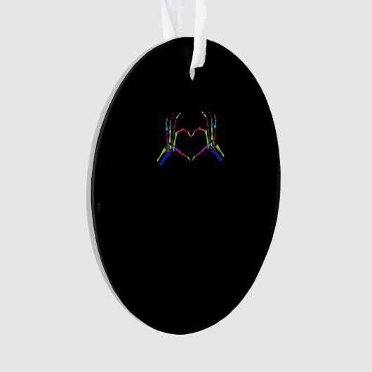 Schattige Skeleton Sign Kleurrijke Halloween Class Ornament (voorkant)