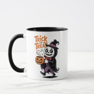 Schattige Skeleton Witch met Koffie Schattige Hall Mok
