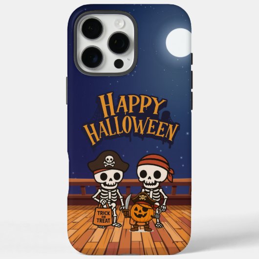 schattige skeletten en pompoen Halloween Case-Mate iPhone Case (Achterkant)