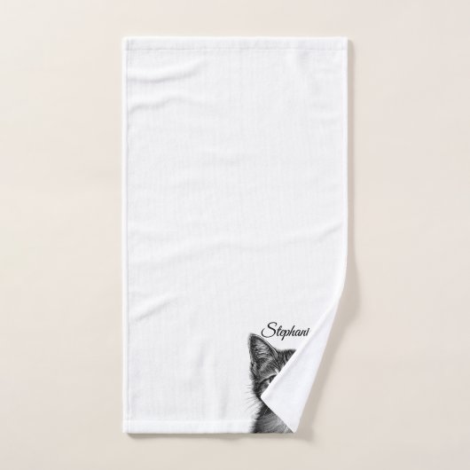 Schattige sketch van Young Cat Personal Bad Handdoek (Handdoek)