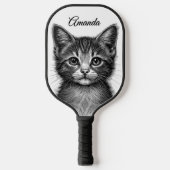Schattige sketch van Young Cat Personal Pickleball Paddle (Voorkant)