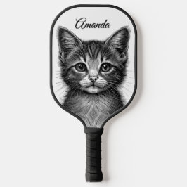 Schattige sketch van Young Cat Personal Pickleball Paddle