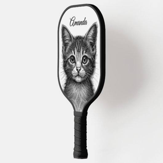Schattige sketch van Young Cat Personal Pickleball Paddle (Links)