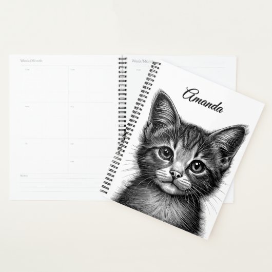 Schattige sketch van Young Cat Personal Planner (Display)