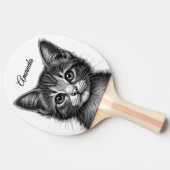 Schattige sketch van Young Cat Personal Tafeltennisbatje (Zijkant)