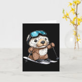 Schattige skiotter in zee kaart (Gele Bloem)