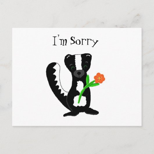 Schattige skunk - Het spijt me Briefkaart (Voorkant)
