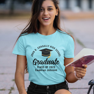 Schattige Sky Blue Afstuderen gepersonaliseerd 202 T-shirt