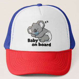 Schattige Slaande Baby Koala Beer Baby aan Boord Trucker Pet