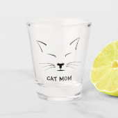 Schattige Slaande Kitty Kat Moeder Naam Shot Glas (Voorkant)