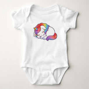 Schattige Slaande Regenboog Eenhoorn Kawaii Unisex Romper