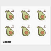 Schattige Slaap Avocado – Transparante Sticker (Vel)