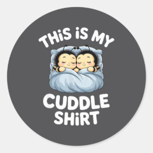 Schattige Slaap Bij Dit Is Mijn Knuffel Ronde Sticker
