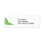 schattige slaapalligator etiket (Voorkant)