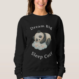 Schattige Slaapdronken Panda op Wolk Waterverf Trui