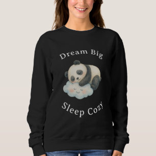 Schattige Slaapdronken Panda op Wolk Waterverf Trui