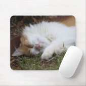 schattige slaapkat mousepad muismat (Met muis)