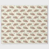 Schattige slaappatroon cadeaupapier (Vlak)