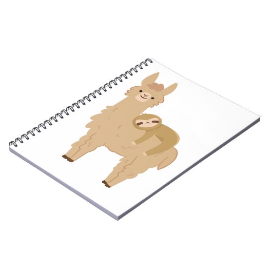 Schattige slaapstand op een Llama Notitieboek (Linkerzijde)