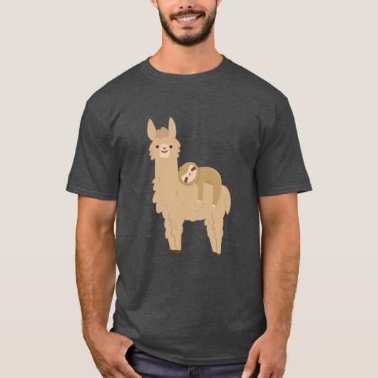 Schattige slaapstand op een Llama T-shirt (Voorkant)