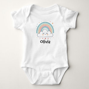 Schattige Slaapwolk & Pastel Regenboog Romper