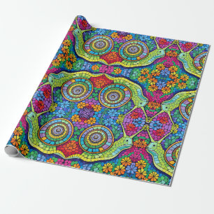 Schattige slakkenmozaïek cadeaupapier