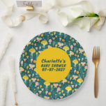 Schattige slakkenpaddestoel vlinder Schattige BABY Papieren Bordje<br><div class="desc">Perfect eenvoudig en schattig op maat gemaakt papier bord voor een leuk baby shower! Hand gemaakte kunst voor u! Pas het aan met uw eigen tekst door te klikken op "personaliseren" of verander de kleuren, lettertypen of plaatsingen. Check mijn winkel voor veel meer kleuren en design of laat het me...</div>