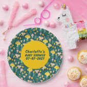 Schattige slakkenpaddestoel vlinder Schattige BABY Papieren Bordje (Feest)