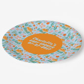 Schattige slakkenpaddestoel vlinder Schattige BABY Papieren Bordje (Gekanteld)