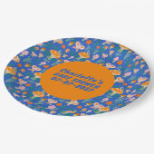 Schattige slakkenpaddestoel vlinder Schattige BABY Papieren Bordje (Gekanteld)