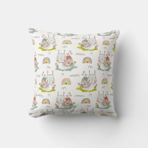 Schattige slakkenpatroon Kawaii Animal Boho Kussen