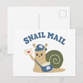 Schattige slakkenpostbode briefkaart (Voorkant / Achterkant)