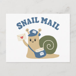 Schattige slakkenpostbode briefkaart