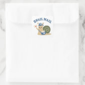 Schattige slakkenpostbode vierkante sticker (Tas)
