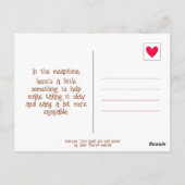 Schattige Slakkenverpleegster Beterschap Briefkaart (Achterkant)