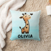 Schattige Slanke Giraffe Persoonlijk Kussen (Deken)
