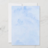 Schattige Slapen Baby Beer Blue Cloud Baby shower Kaart (Achterkant)