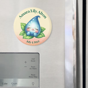 Schattige slapen Baby dauwdruppel Baby shower Magneet
