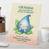 Schattige Slapen Baby Dewdrop Baby shower Cadeaus Reclamebord Met Voetstuk (Insitu)