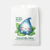 Schattige Slapen Baby Dewdrop Baby shower Welkom Bedankzakje (Voorkant)