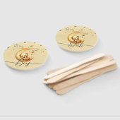 Schattige Slapen Beer Geslacht Onthullen Hand Fan Handwaaier (Niet-gemonteerd)