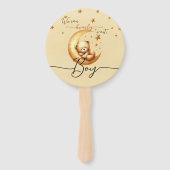 Schattige Slapen Beer Geslacht Onthullen Hand Fan Handwaaier (Voorkant)