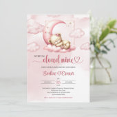 Schattige slapen beer We zijn op Cloud Nine Kaart (Staand voorkant)