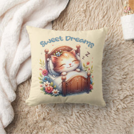 Schattige slapen Kitten Sweet Dreams Kinderkamer d Kussen