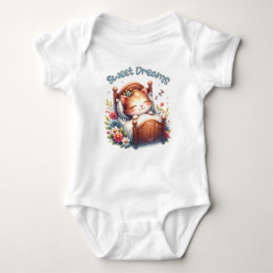 Schattige slapen Kitten Sweet Dreams Kwekerij kuns Romper