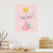 Schattige slapen koala gepersonaliseerde kunst aan poster (Keuken)