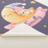 Schattige Slapen Konijntje Maan Nachtlucht Sherpa Deken (3/4)