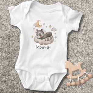 Schattige Slapen Racoon Nap-aholic Romper