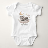 Schattige Slapen Racoon Nap-aholic Romper (Voorkant)