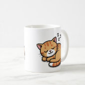 Schattige Slapen Sinaasappel Tabby Cat Mok – Koffi (Voorkant rechts)